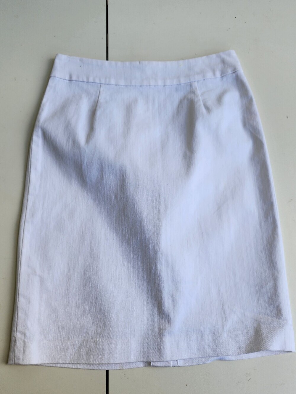 Coldwater Creek Knee Length Stretch White Denim Womens Sz P4 4